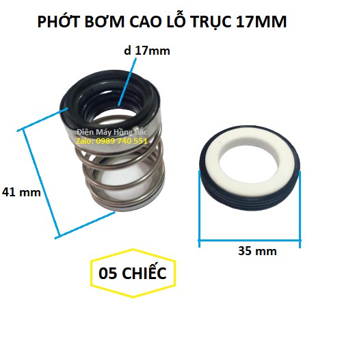 (05) phớt bơm nươc cao trục 15mm đến 18mm