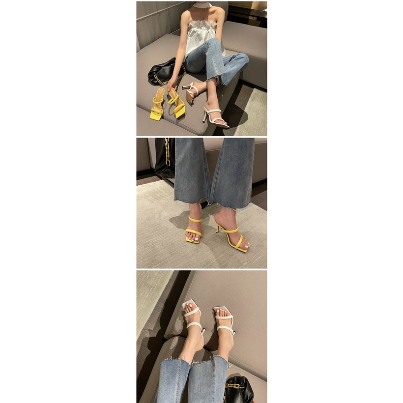 Giày Cao Gót 3.54 Inches Chất Liệu Da Phong Cách Hàn Quốc Cho Nữ