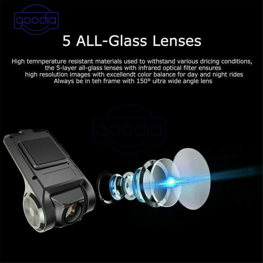 Camera hành trình cảm biến G 720p Fhd Dvr 2mp Gps Adas dành cho xe hơi