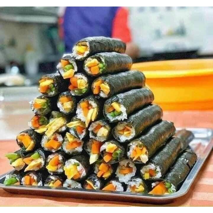 Combo Rong Biển Cuộn Cơm 10 lá 24g + 01 Mành tre tròn