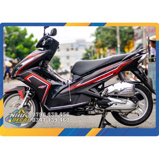 Tem Rời xe Air Blade Chỉ cam đen/ đỏ đen