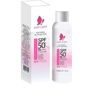 Xịt chống nắng dưỡng trắng da makeup body saxy lady 150 ml