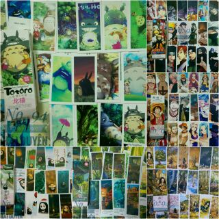Combo bookmark anime dấu trang anime ghibli totoro vô diện one piece naruto mori