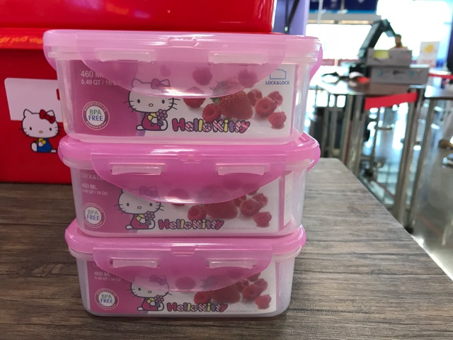 Hộp Nhựa Đựng Cơm Lock&amp;Lock 460ml Hello Kitty LKT818