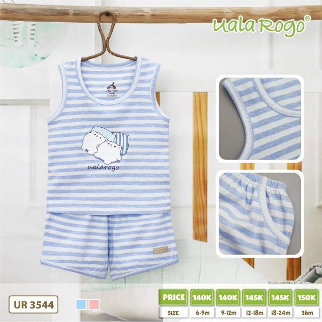 Bộ ba lỗ phối kẻ Uala Rogo 3544