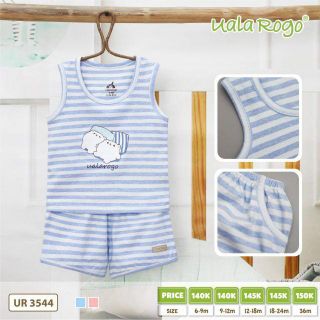 Bộ ba lỗ phối kẻ Uala Rogo 3544