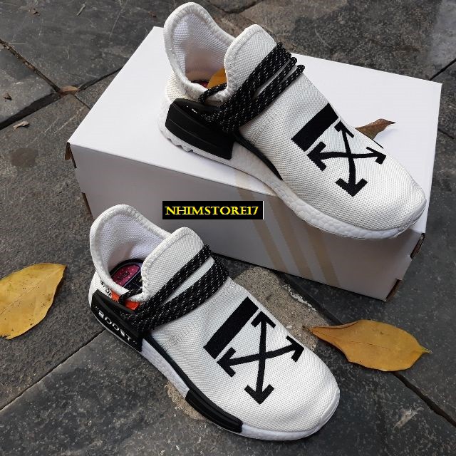 (FULL BOX) Giày Thể Thao Sneaker NMD HUMAN RACE Off White