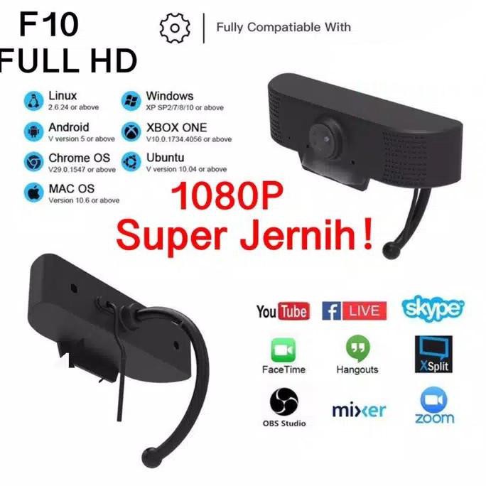 Webcam Full Hd 1080p Cho Máy Tính / Laptop F10