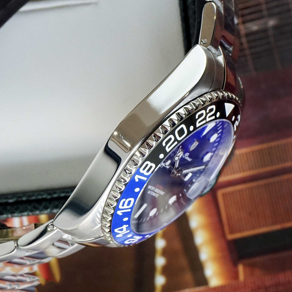 Đồng hồ nam mặt kính sapphire Olym Pianus OP89983 OP899832 OP899832.4AGS xanh lam