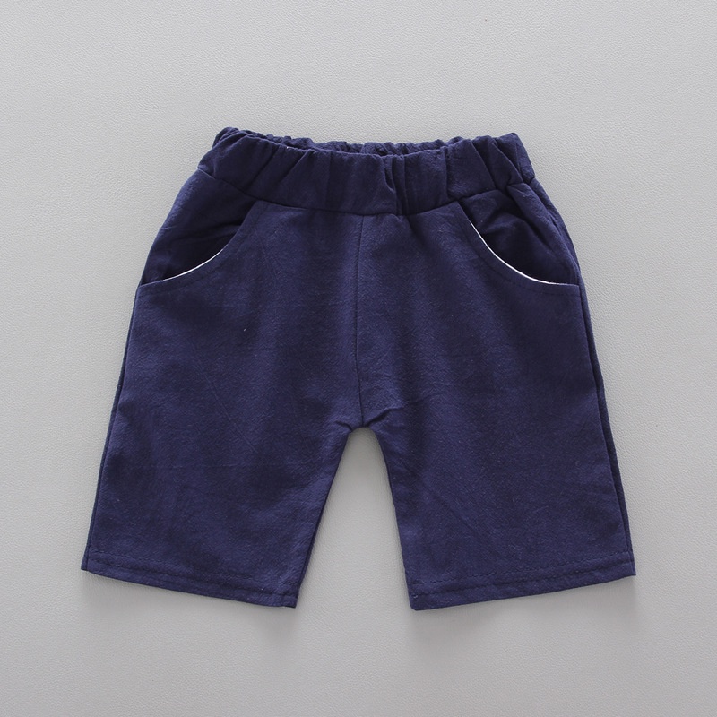 Bộ đồ áo sơ mi ngắn tay in chữ + quần short xinh xắn cho bé trai 0-4 tuổi