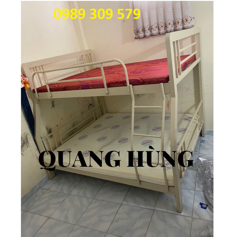 Giường tầng sắt hộp vuông 4x8 cao cấp 1m4/1m6 freeship