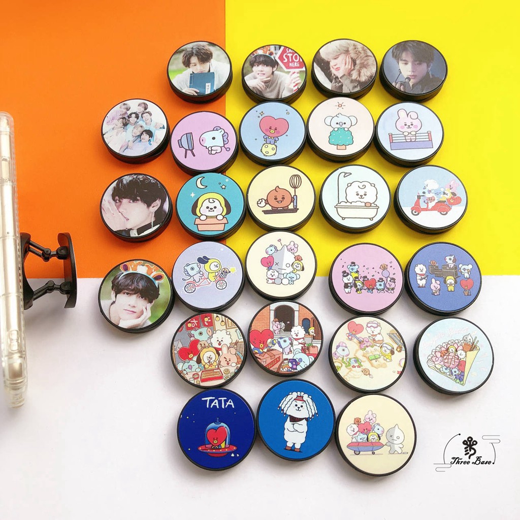Vòng Đỡ Móc Ngón Gắn Lưng Điện Thoại In Hình Nhân Vật 21 Dễ Thương Của Nhóm KPOP BTSS Hàn Quốc