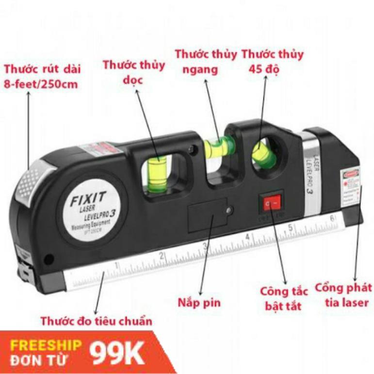 Thước Nivo, Căn Mực 4in1 Laser Level Pro 3- loại 1 - TNV-3IN1