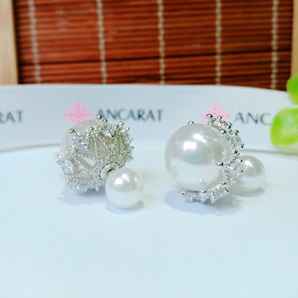 Bông tai Bạc Ngọc trai thời trang - ANCARAT - B2