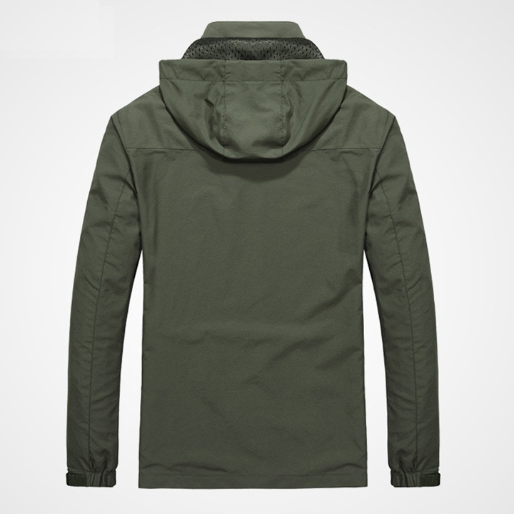 Áo khoác nam vải dù nhẹ thoáng khí không thấm nước nón có thể tháo rời - Hàng nhập khẩu - AK2102