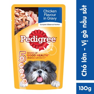 Thức ăn cho chó lớn dạng sốt Pedigree vị gà 130g