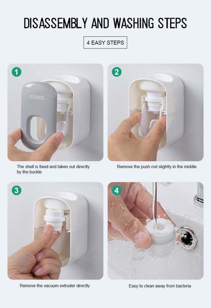 Wall-mounted automatic toothpaste squeezer Dụng Cụ Lấy Kem Đánh Răng Tự Động