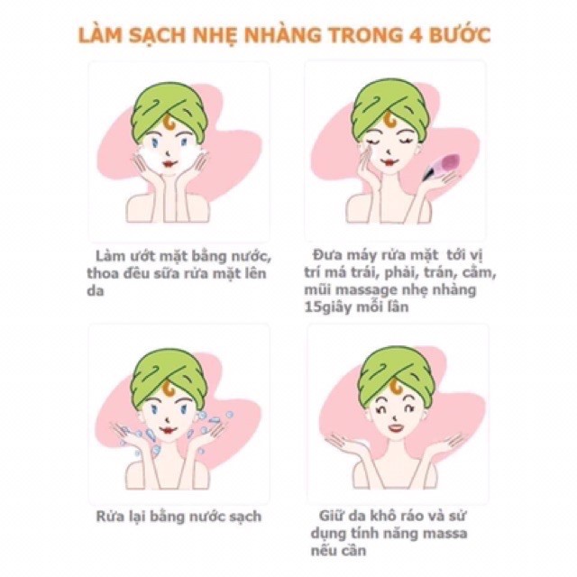 Máy rửa mặt sóng siêu âm tiện dụng, 3 chế độ làm sạch sâu, chống lão hóa, không gây hại cho da hình cá