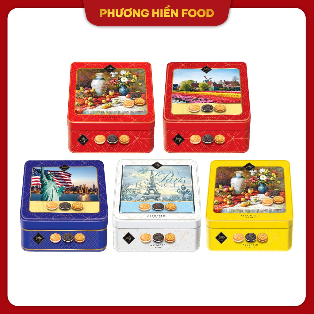 Bánh  LUCKYSUN 180g HỘP THIẾC