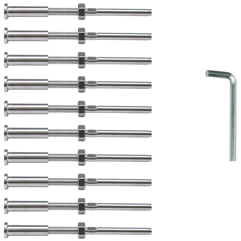 Set 20 Đầu Nối Dây Cáp 1 / 8 inch Hình Lục Giác Vô Hình Tiện Dụng