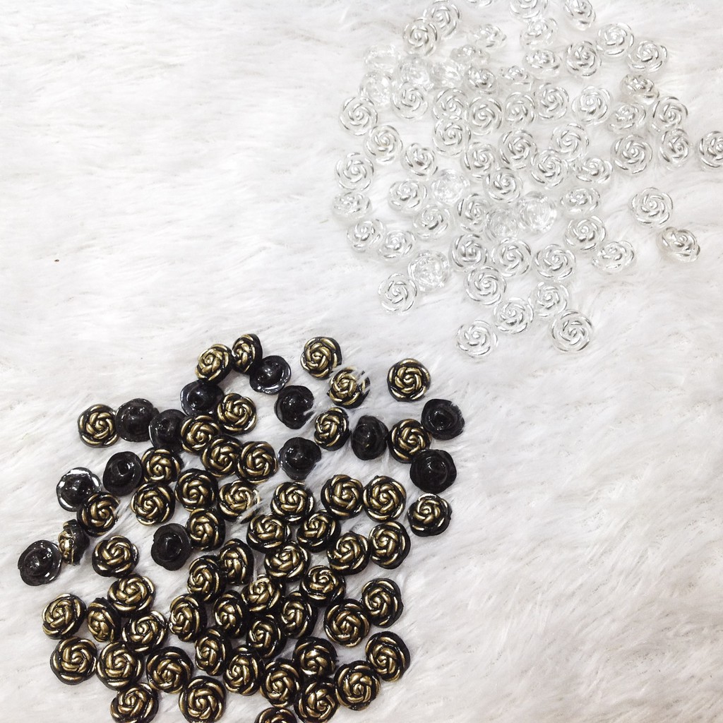 Cúc áo hoa hồng nút sơ mi charm kiểu dễ thương size 1.3cm