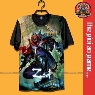 Áo liên minh huyền thoại tóc chiến Zed Áo thun LMHT phông Đen league of legends