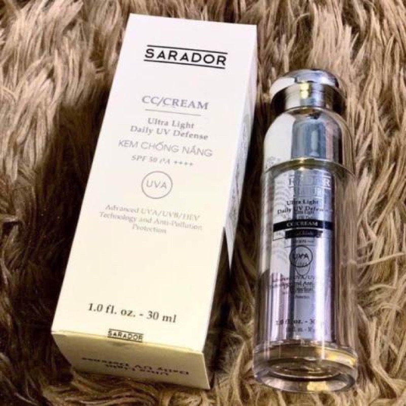 Kem chống nắng makeup CC cream Sarador spf50PA++++ kiềm dầu, nâng tone, cấp ẩm, dùng cả cho da nhạy cảm