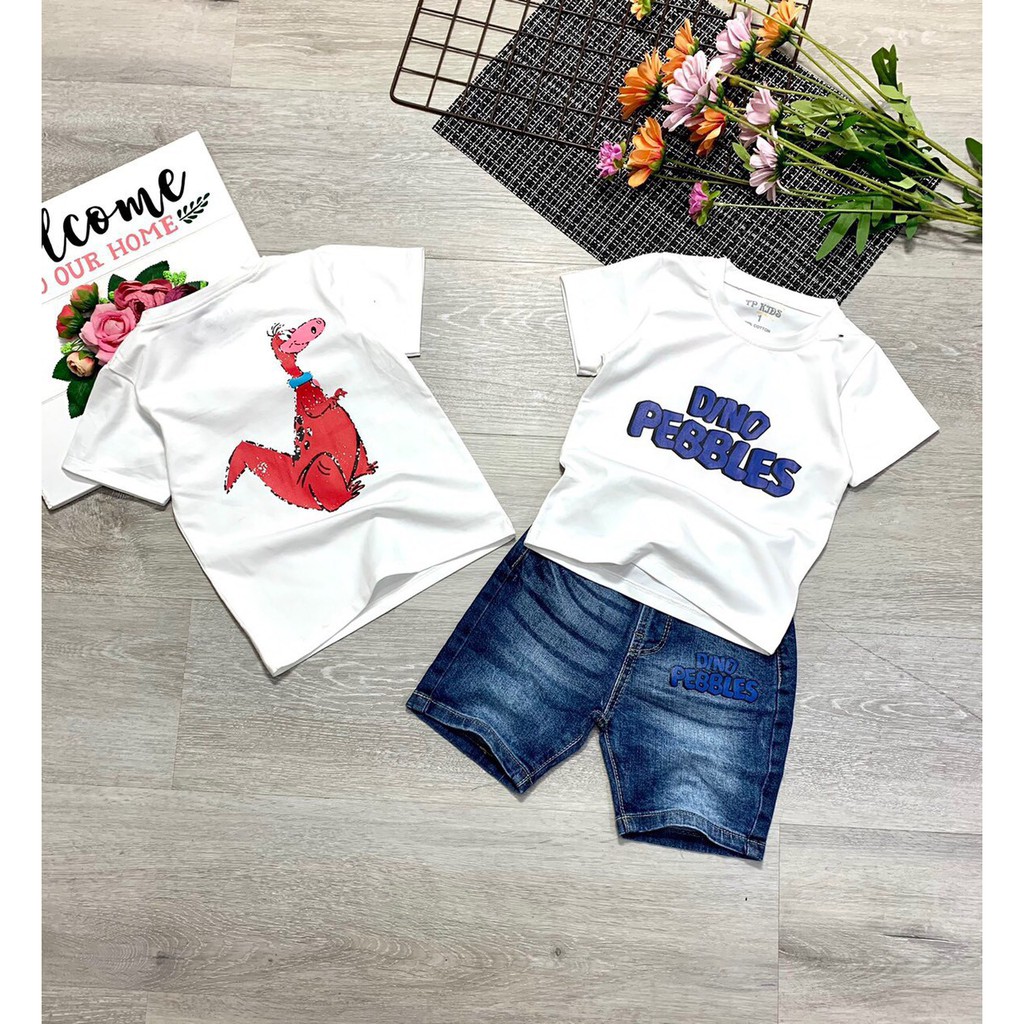 Set bộ jean áo cotton cho bé trai hàng cao cấp