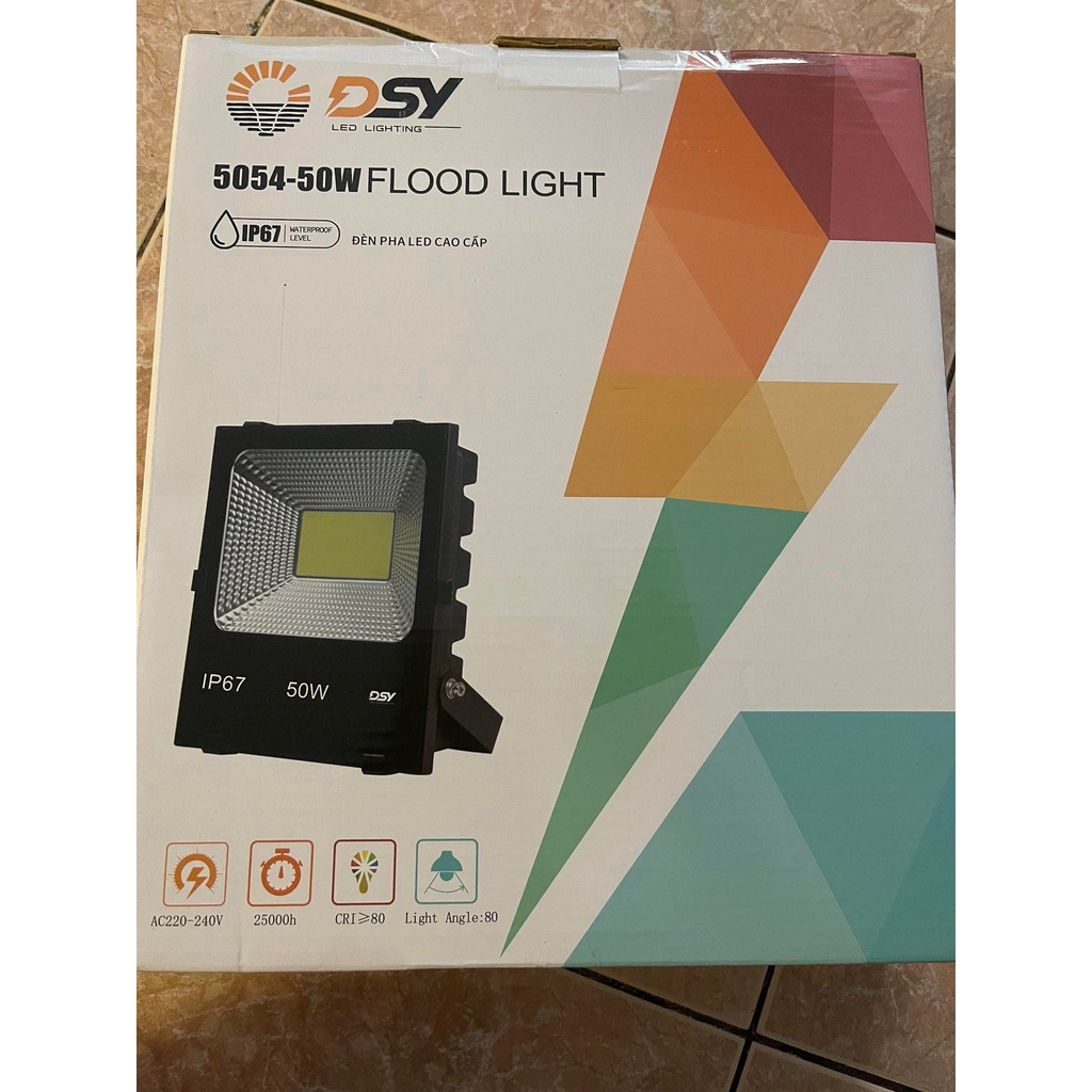Đèn Pha DSY 50W Chống nước, Đèn chiếu sáng nội thất, bảng quảng cáo, nhà xưởng, cửa hàng tạo sự nổi bật