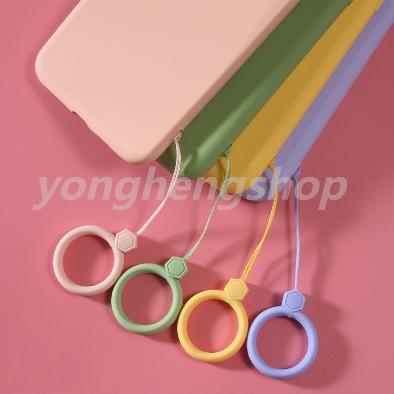 Dây đeo gắn điện thoại di động có vòng chống rơi chống mất bằng chất liệu silicon thông dụng