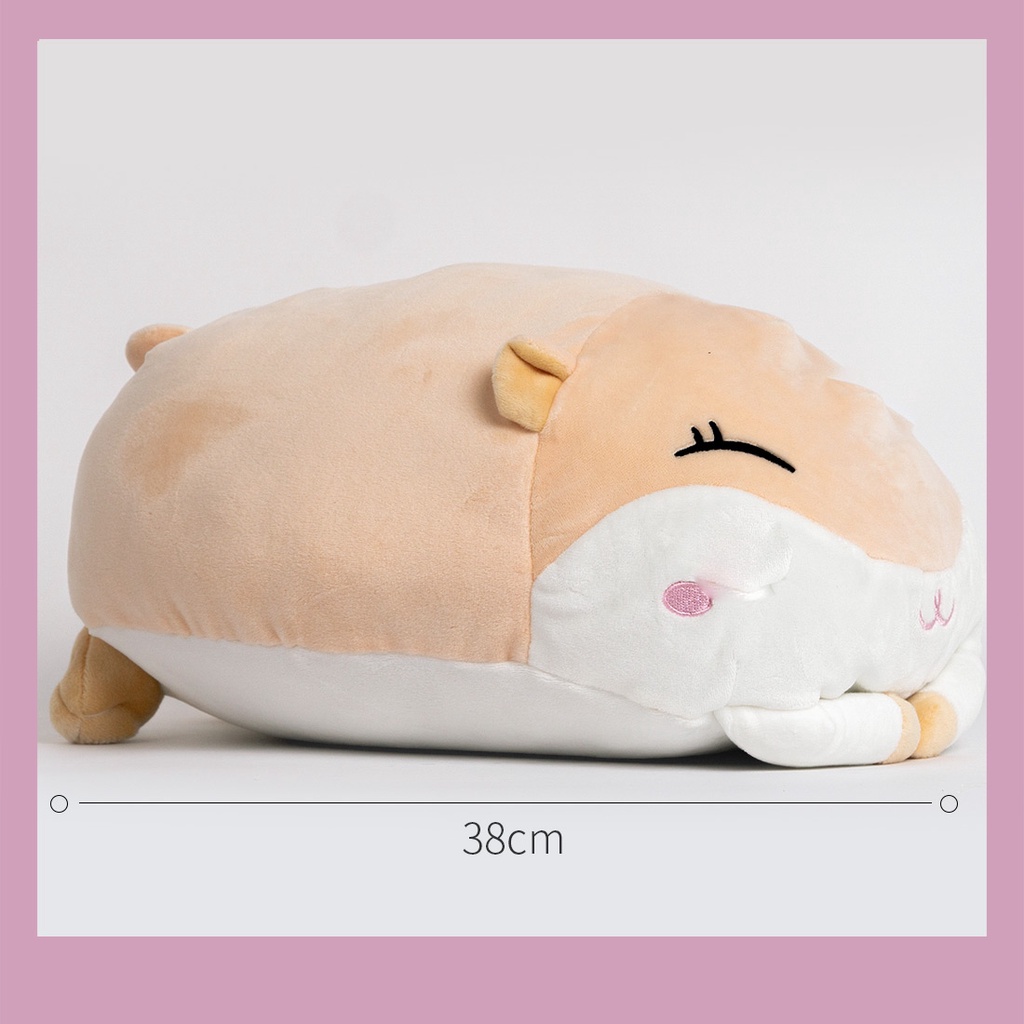 Đồ chơi Thú bông hình con Hamster nằm (Hồng) Miniso