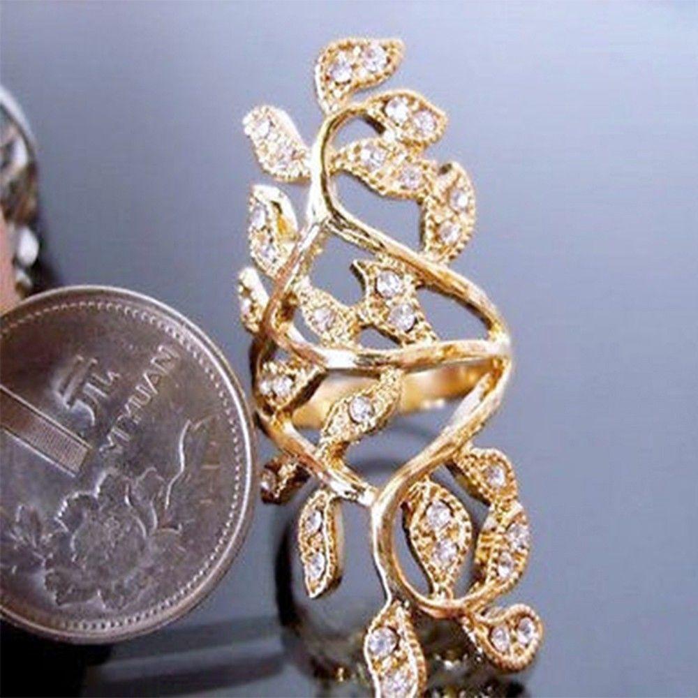 Set Nhẫn Đeo Khớp Ngón Tay Hình Lá Rơi Phong Cách Mới Thanh Lịch Sang Trọng