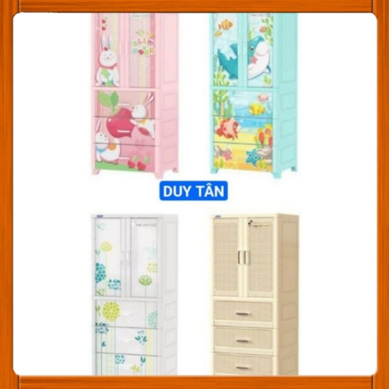 🚀Hoả tốc 3h🚀TỦ NHỰA DUY TÂN WING 2 CÁNH VÀ 3 NGĂN 70*50*160cm