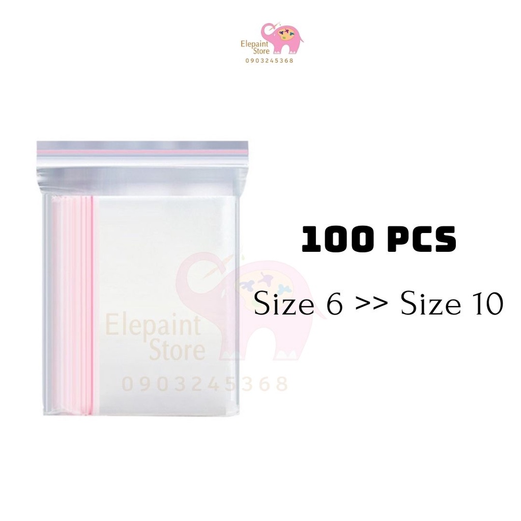 Túi nilon nắp miết Size 6 đến 10