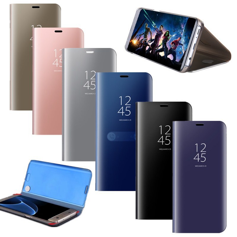 Ốp lưng da nắp gập mặt gương cho Samsung S7 Edge/G935 | BigBuy360 - bigbuy360.vn