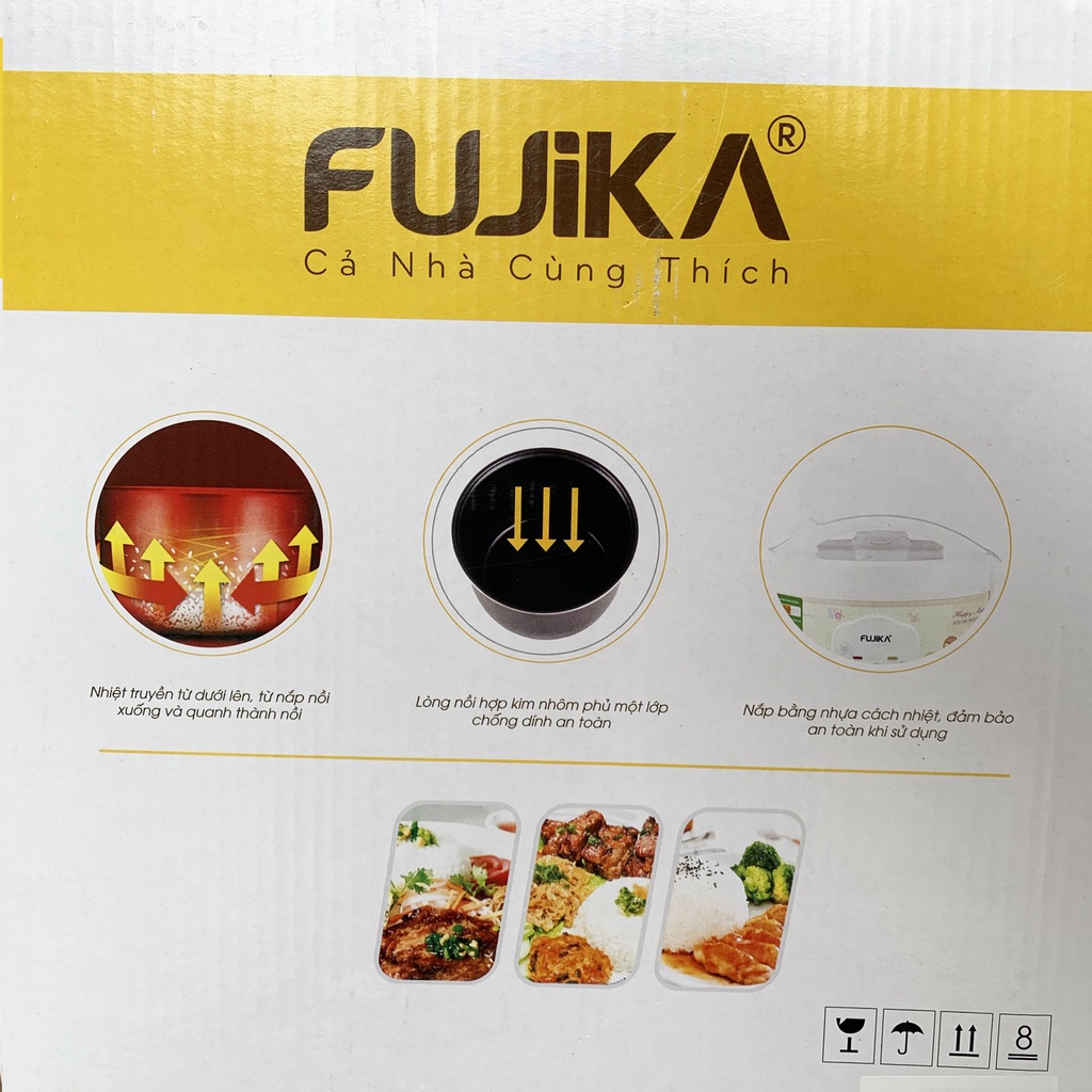 Nồi cơm điện FUJIKA FJ-NC1815  Dung tích 1.8L Lòng niêu siêu dày , Nấu cơm ngon, Hàng chính hãng Bảo Hành 12 Tháng