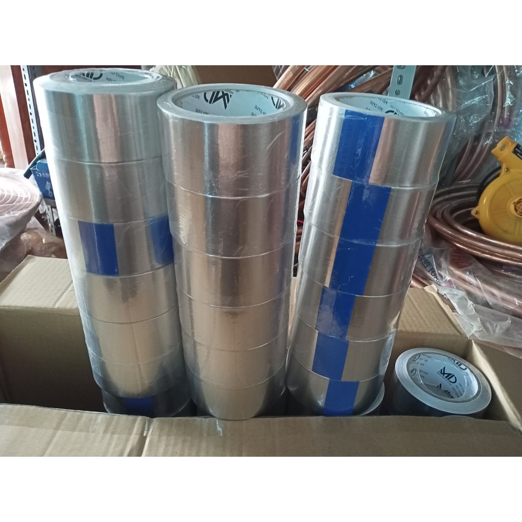 1 cuộn băng keo nhôm siêu chắc, băng bạc dán ống gió, băng keo nhôm, băng dính bạc, băng dính nhôm