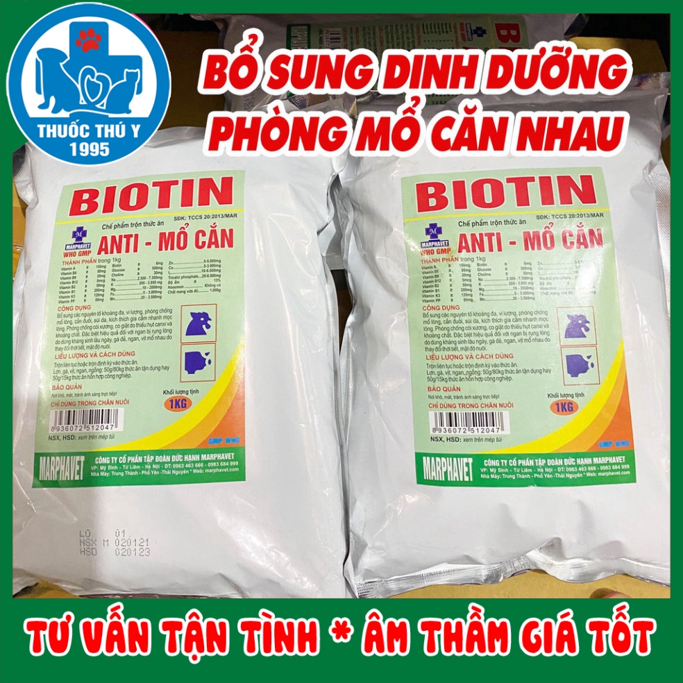 ANTI MỔ CẮN BIOTIN cung cấp khoáng chất và vitamin thiết yếu chống rụng lông, mổ cắn nhau, thiếu chất