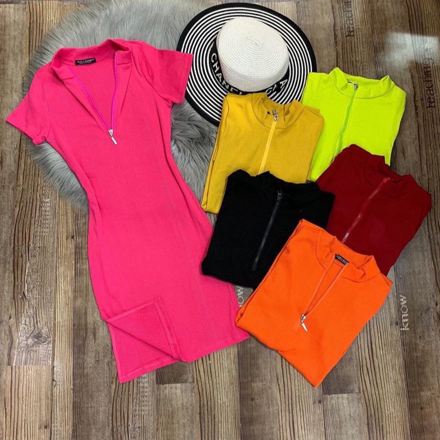 Đầm body khoá ngực siêu hot - Chất porip xịn đủ màu y hình - Carotshop | BigBuy360 - bigbuy360.vn