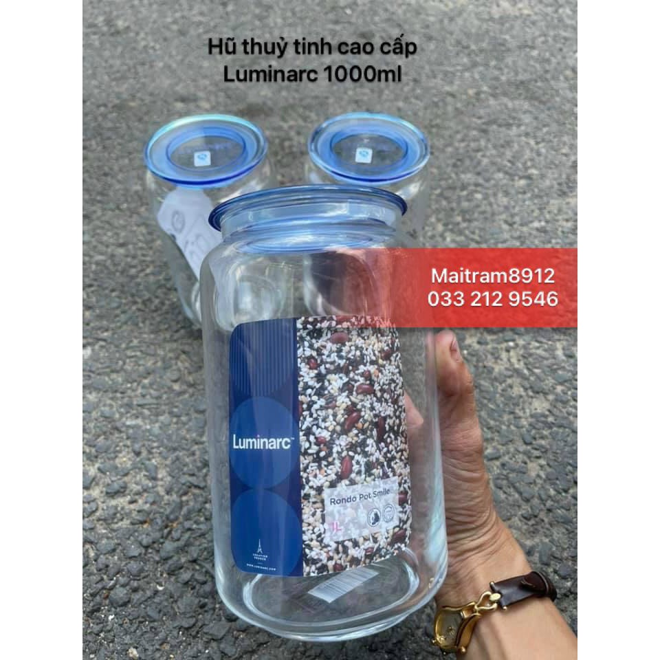 Hũ thủy tinh 500ml đến 1000 ml (1 lít). Hộp tròn thủy tinh Rondo Luminarc 500ml/1000ml/1L/1 lit cao cấp | BigBuy360 - bigbuy360.vn