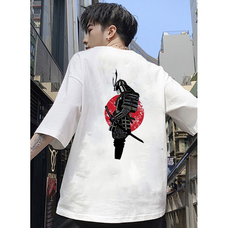 Áo thun unisex form rộng Samurai phong cách Nhật Bản vải dày mịn 2020T2415