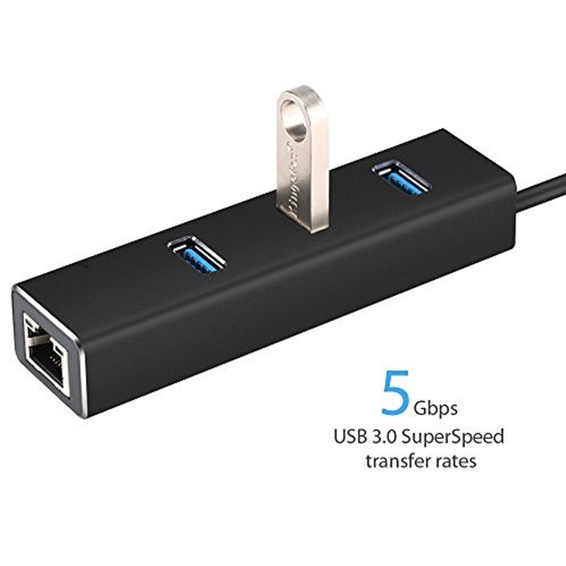 Bộ Chia 3 Cổng Usb 3.0 Hub Usb Sang Rj45 Lan Cho Macbook Mac