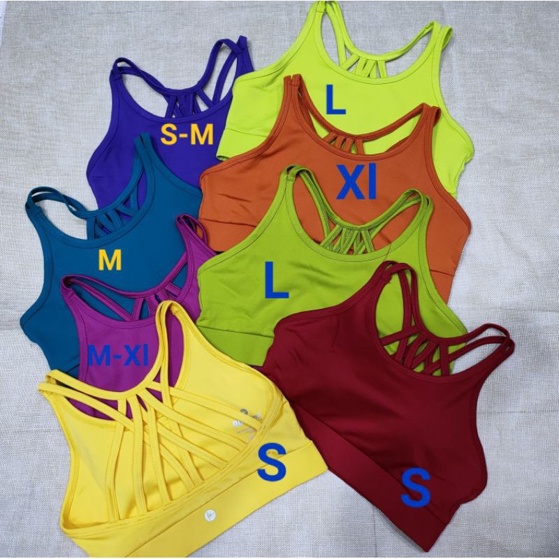 ( Còn size XL) Bra croptop dây đan lưng- chất vải xuất khẩu dày xịn mịn kèm mút - Yoga An Viên