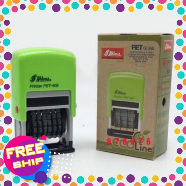 Dấu Shiny 6 số xoay liền mực S-409 █▬█ █ ▀█▀