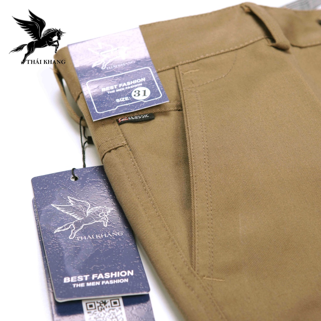 Quần kaki nam big size THÁI KHANG ống suông trên 90kg vải kaki mềm dày đẹp form rộng QKAKI21