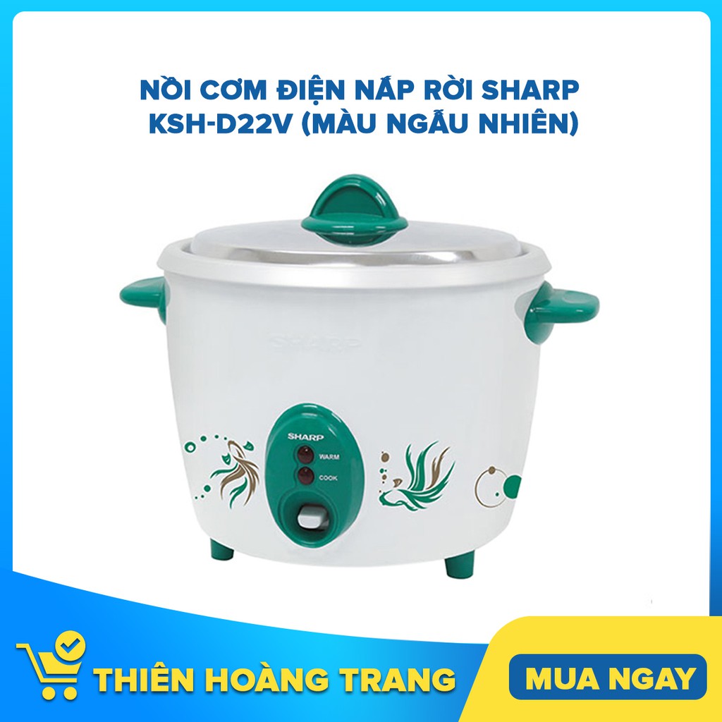 Nồi Cơm Điện Nắp Rời Sharp KSH-D22V (2.2L) - Màu ngẫu nhiên - Chỉ giao khu vực HCM | BigBuy360 - bigbuy360.vn