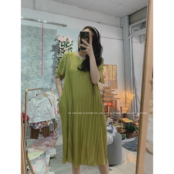 ( Quà tặng 0đ)Váy bầu du lịch form suông dáng rộng cực style, đầm bầu xếp ly 2lớp hàng quảng châu phù hợp mọi hoàn cảnh