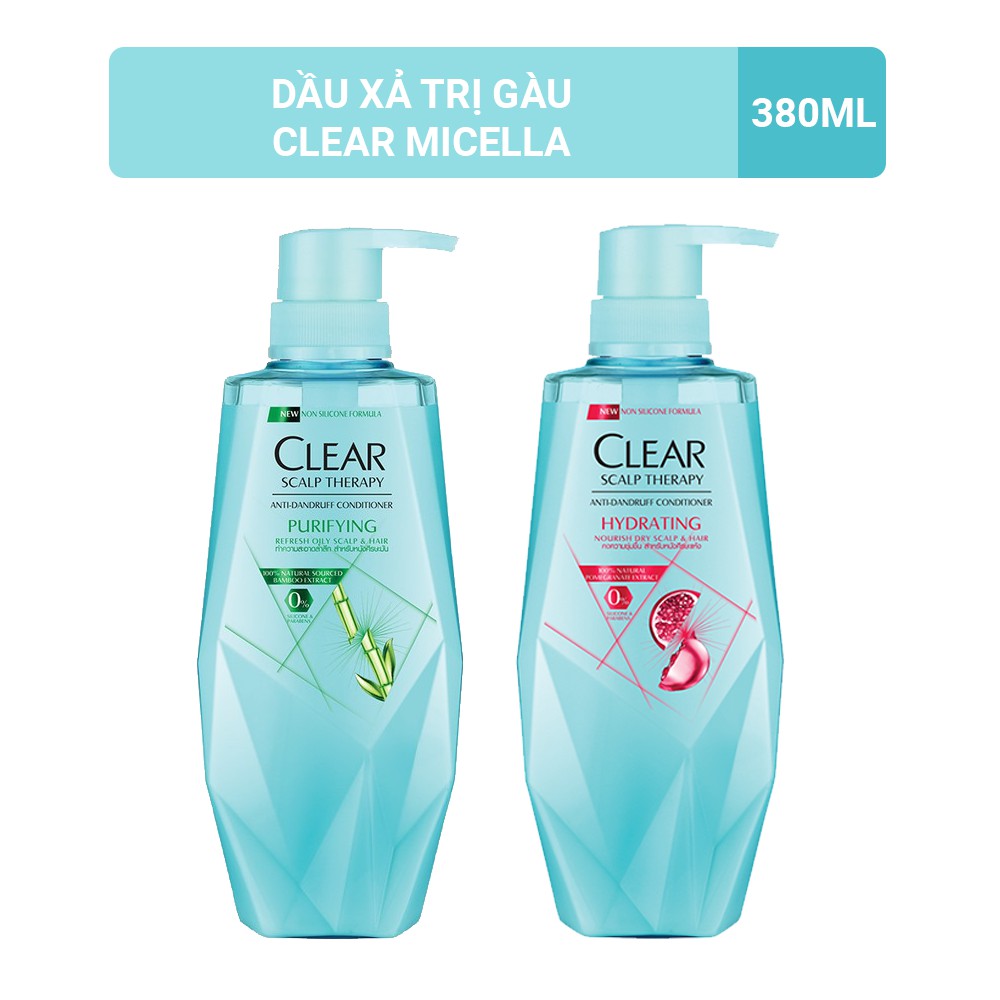 Dầu xả Clear công thức Micellar 380ml/chai