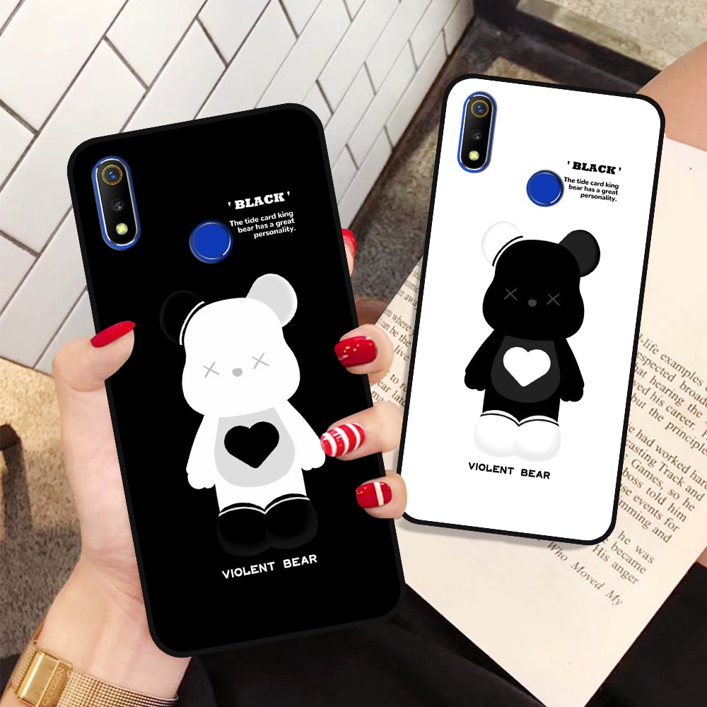 Ốp Realme 3 / 3 Pro in hình họa tiết Mountain, Be@rbrick dễ thương (T13 - T18)