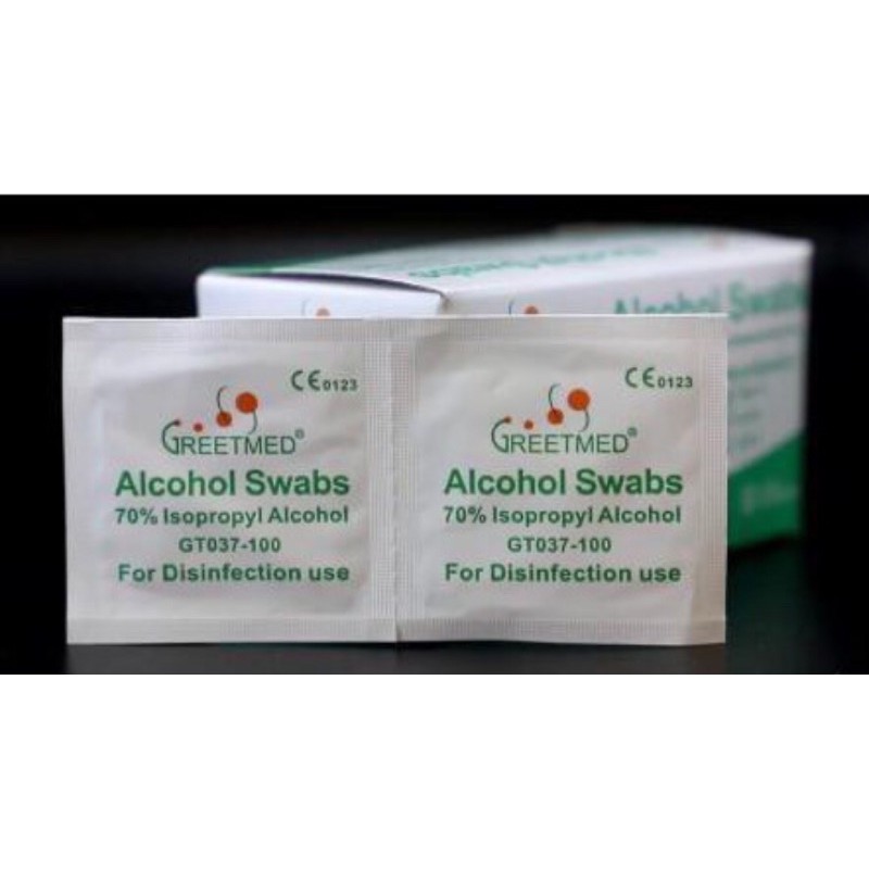 Gạc tẩm cồn tiệt trùng ( Alcohol Pads ) | Bông Tẩm Cồn (hộp x100 miếng)